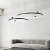 originality Light extravagance ring a chandelier a living room table Office bedroom black All copper LED Ring lamps