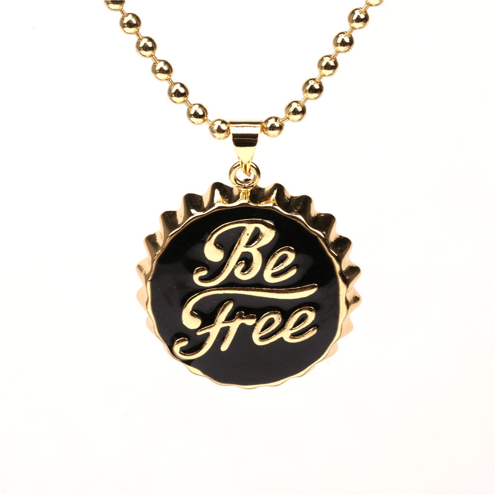 wholesale jewelry drip oil bottle cover pendant copper necklace nihaojewelry