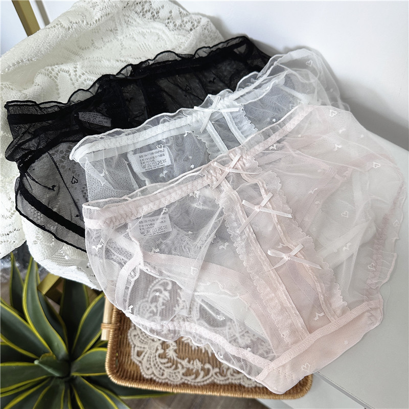[40.00 kg-60.00 kg] 2241 Princess at large# Cute Mesh Hip Lace Sexy Low Waist Panties