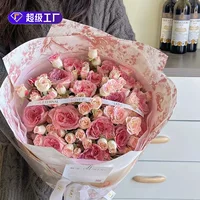 Новый премиум-смысл упаковочной бумаги днем Эрл черный чай водонепроницаемая пленка цветочный магазин букет подарок цветочный упаковочный материал