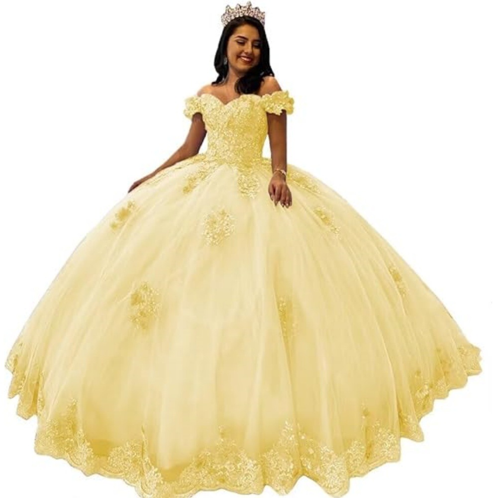 Aliexpress pequeña cola de hombro dulce vestido de fiesta vestido de adulta vestido de encaje con cuentas