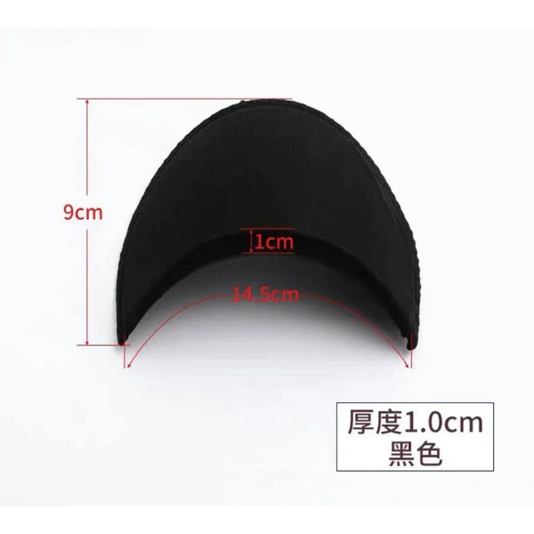 Thin black sponge shoulder pads, color