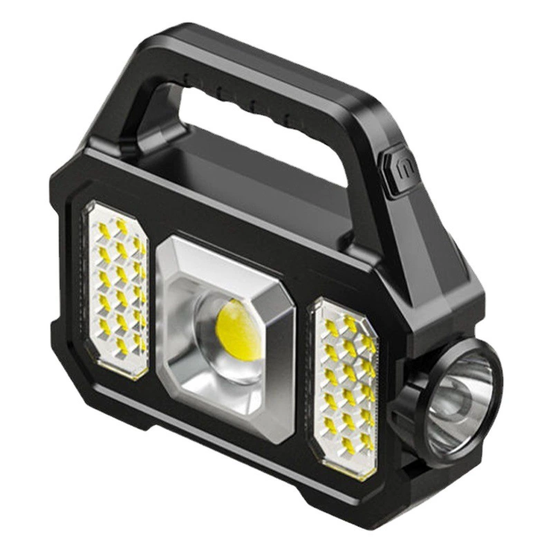 Трансграничный многофункциональный прожектор, уличный водонепроницаемый аккумулятор на солнечной энергии, яркий фонарик, портфель, оптовая продажа