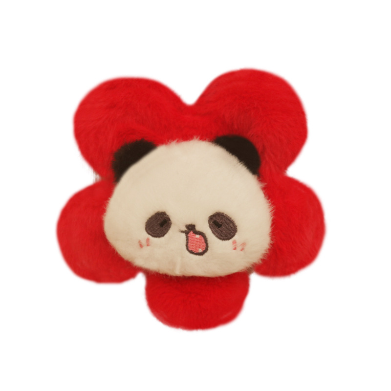 Linda flor panda muñeco de peluche mini girasol panda pequeño flor colgante llavero bolso de estudiante colgante