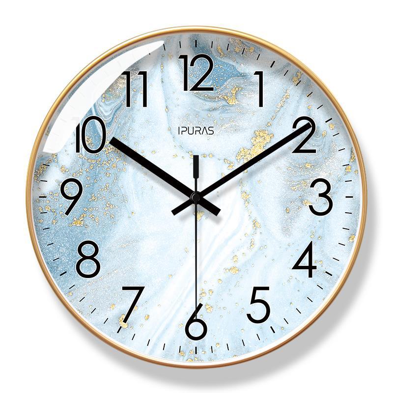 [Ultra-quiet-blue core clock] 8229-B gold frame