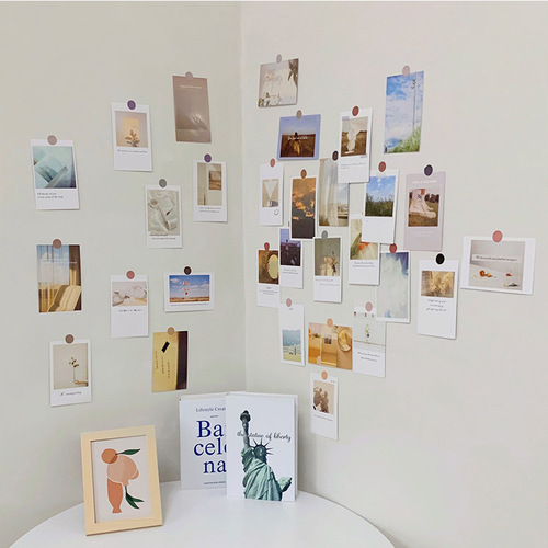 Korean style art simple small fresh card ins style postcard wall decoration photo background wall set of 30 pieces