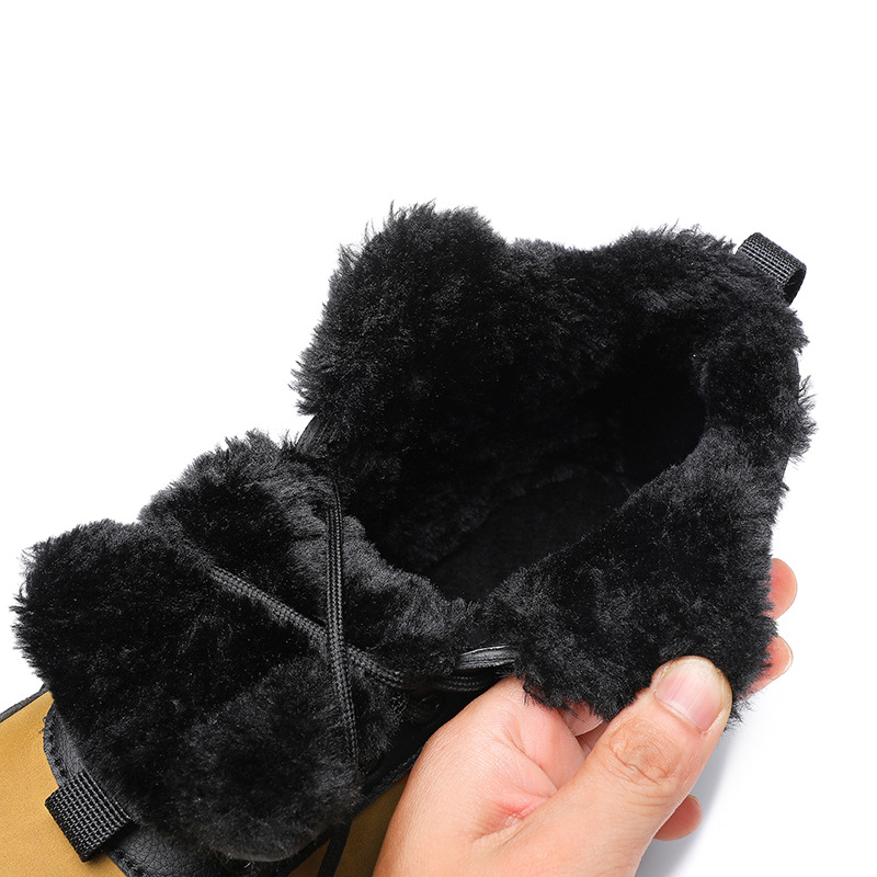 2025 otoño y invierno zapatos de algodón para hombres impermeables botas de nieve zapatos de invierno para hombres zapatos deportivos de lana del noreste botas calientes