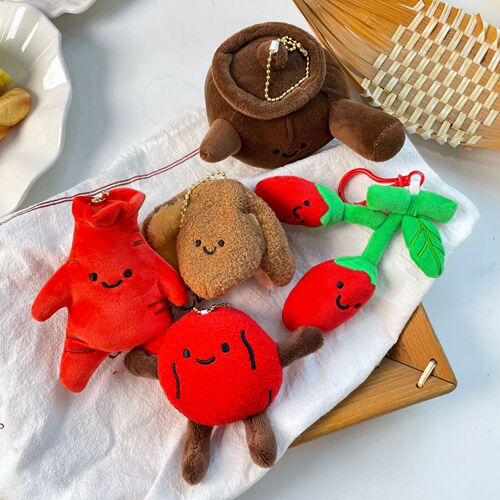 Hottest Trendy Chinese Medicine Soup Plush Toy Keychain Plush Figure Cute Doll Student Gift Wholesale Street Vendor