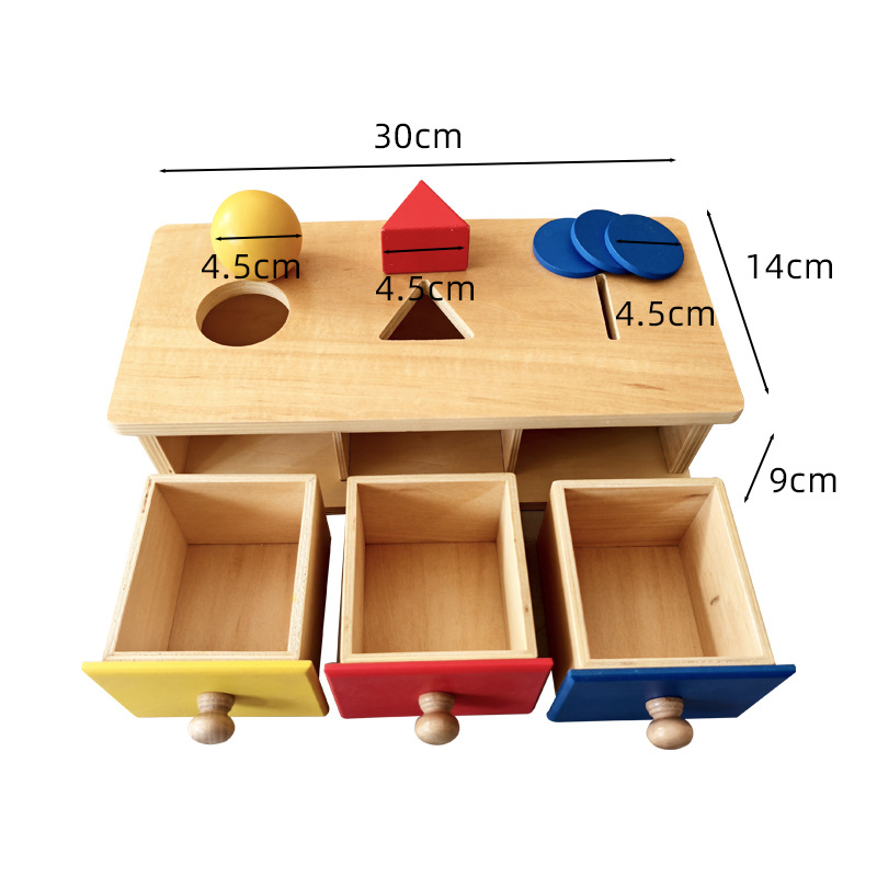Montessori enseñanza ayuda Educación Temprana Infantil Niño juguetes educativos bebé caja de monedas forma Juego rompecabezas 0-3 años de edad