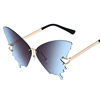 Capacious trend sunglasses, glasses solar-powered, gradient, European style