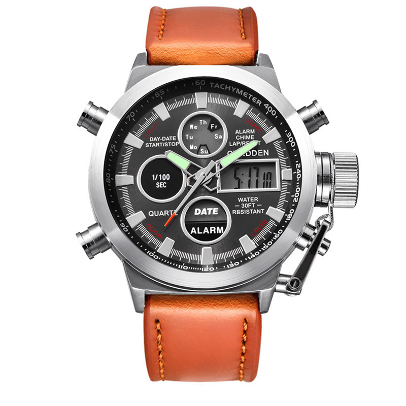 卡其带白壳黑面