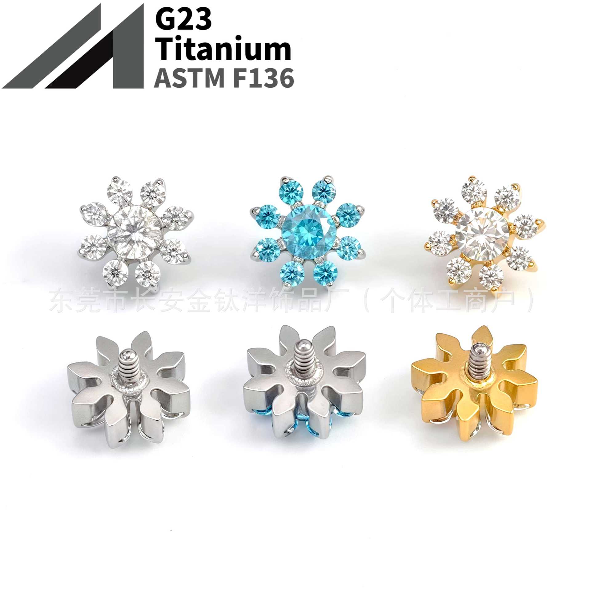 16G labret stud size and finish detail