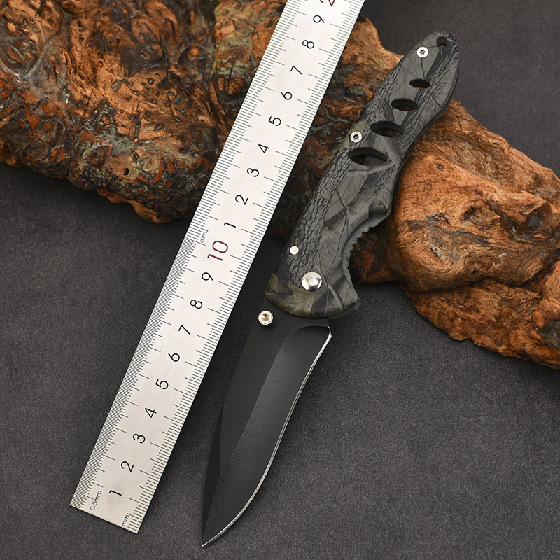 新款 户外刀披覆野营折叠刀 便携式口袋防身 不锈钢多功能小刀