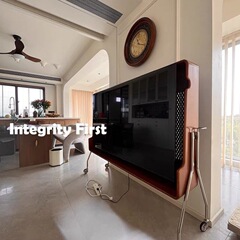 移動可能テレビスタンド小戸型客間実木レトロテレビスタンド家庭用ネット赤着地テレビキャビネット