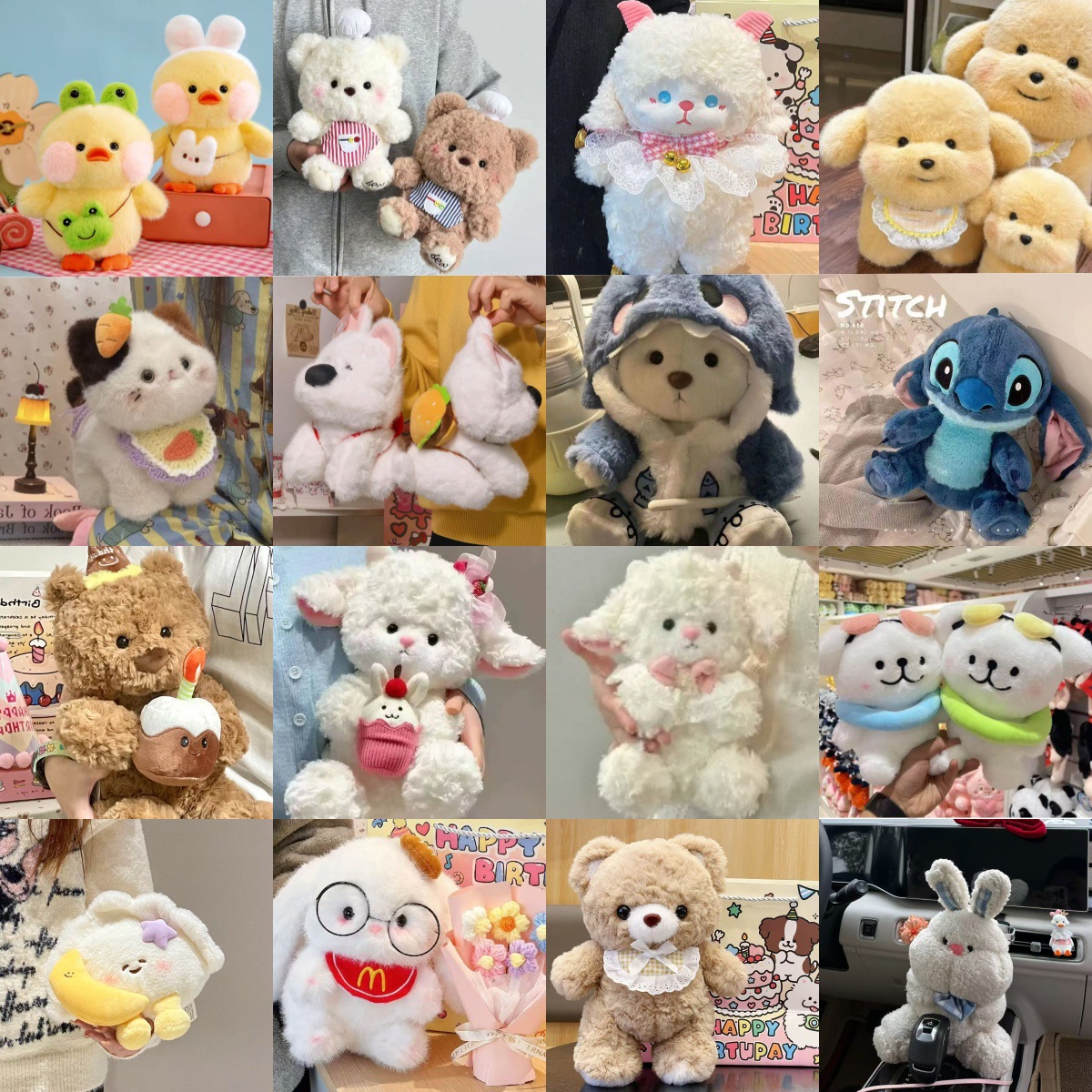 8inch New Japanese Style Hugable Duck Stitch Plush Toy Doll Best Friend Valentine's Day Gift Birthday Stitch