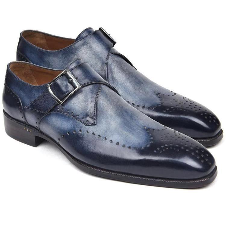 2020 Cross-Border Custom Men's Large Size Business Leather Shoes, Pointed Toe, Color-Blocking Formal Men's Shoes, Fashionable Professional Leather Shoes