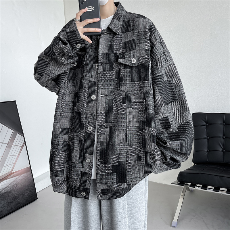 American-style vibe retro washed frock Denim coat men's spring hiphop hong kong style street fashion brand clothes