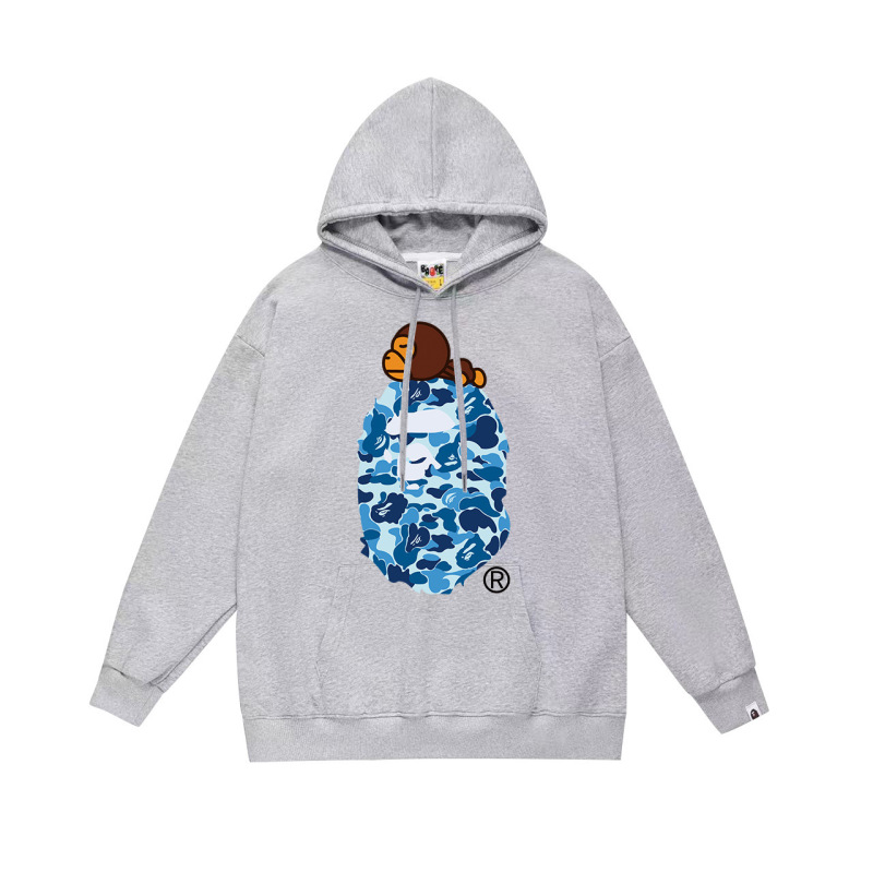 BAPE猿人头潮牌单面印花连帽卫衣秋冬新款嘻哈潮流男女同款|undefined