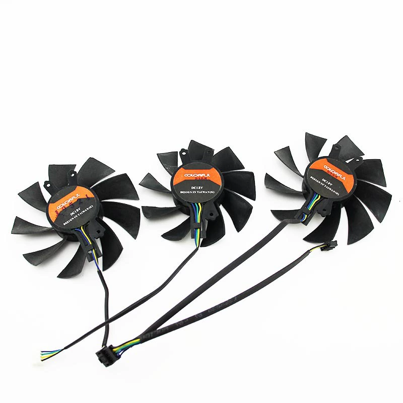 Применимо к Colorful/Rainbow GeForce GTX 1660/1660TI/RTX 2060 вентилятор