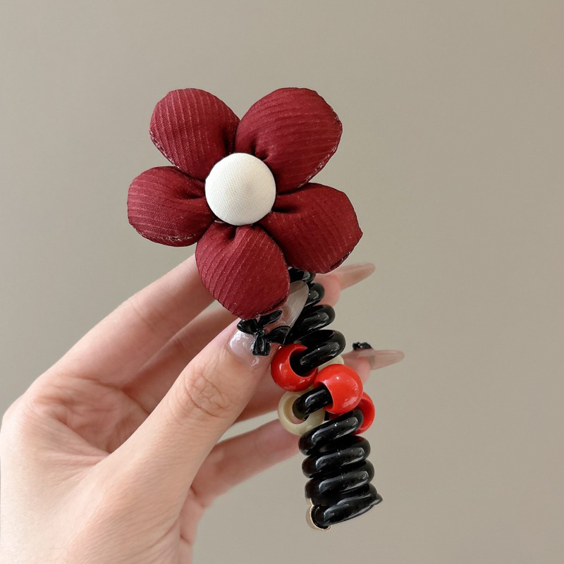 Trenza de burbuja simple japonesa, cuerda para la cabeza, mujer 2024, nueva línea telefónica de amor de alta gama, anillo para el cabello, cola de caballo, artefacto de cabello trenzado