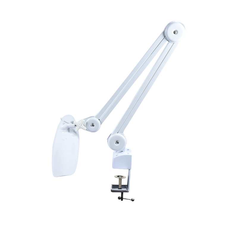 Lámpara de belleza plegable, lámpara de tiburón, lámpara de iluminación para manicura, lámpara de estudio con clip de escritorio, lámpara de bordado para tatuajes de pestañas, luz de relleno