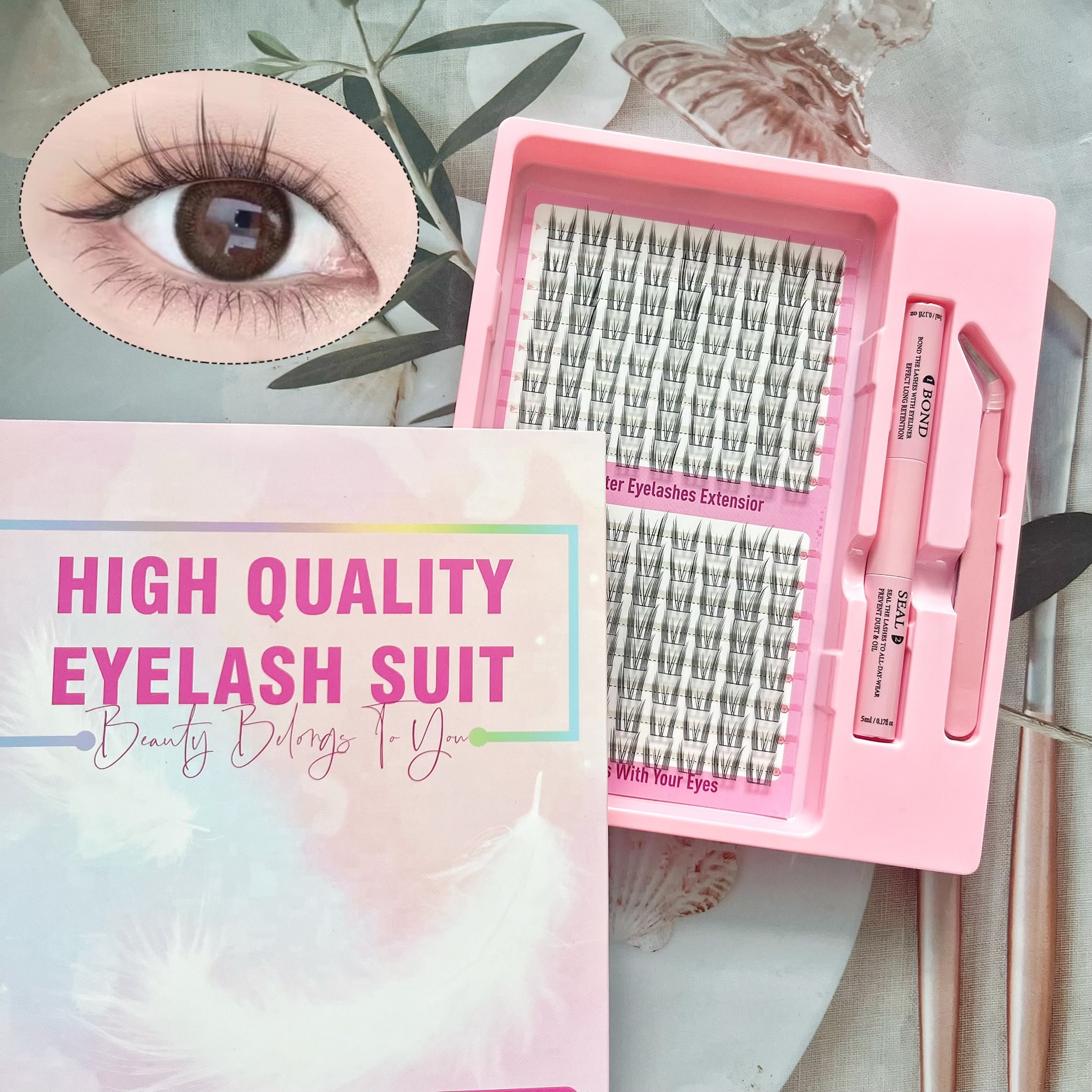 Las pestañas falsas transfronterizas de gran capacidad 30 - 100D densa autoinjerto de pestañas libro Amazon explosión al por mayor pestañas falsas