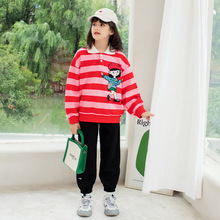 刺绣女童卫衣2025春秋季新款韩版潮洋气女孩秋装中大童宽松上衣