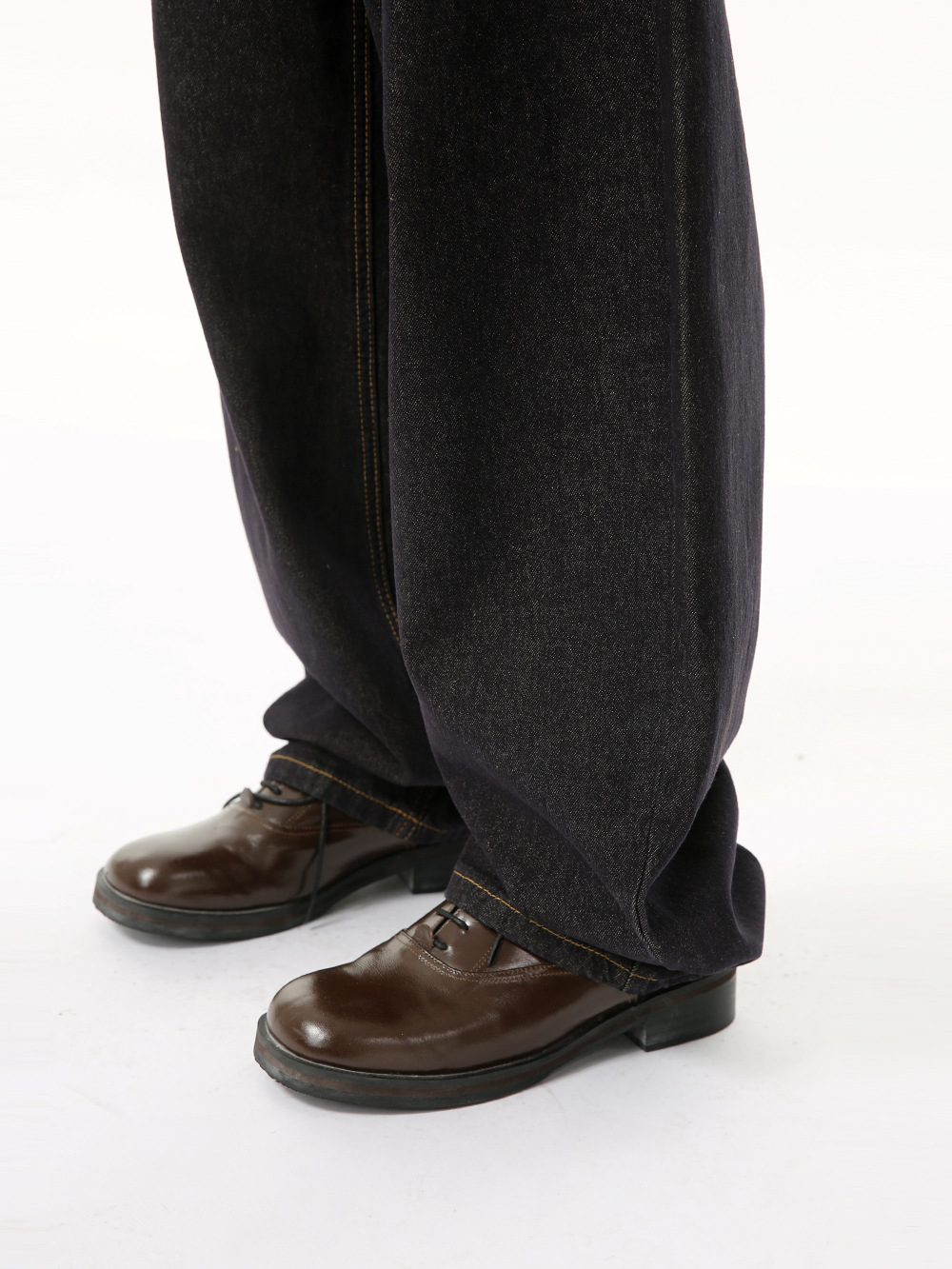 MTLCLOTHES para hombre | Vibe simple americano deconstrucción cimitarra tala Vaqueros lavados sueltos retro de moda