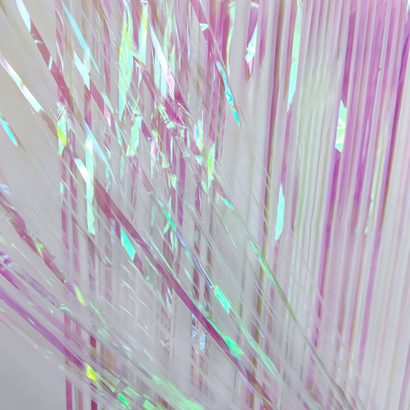 Amazon Best Selling Decor Rain Chain Curtain 1*2M Long Lightweight Light Color Glitter Tassel Color Strips Birthday Atmosphere Decoration Prop