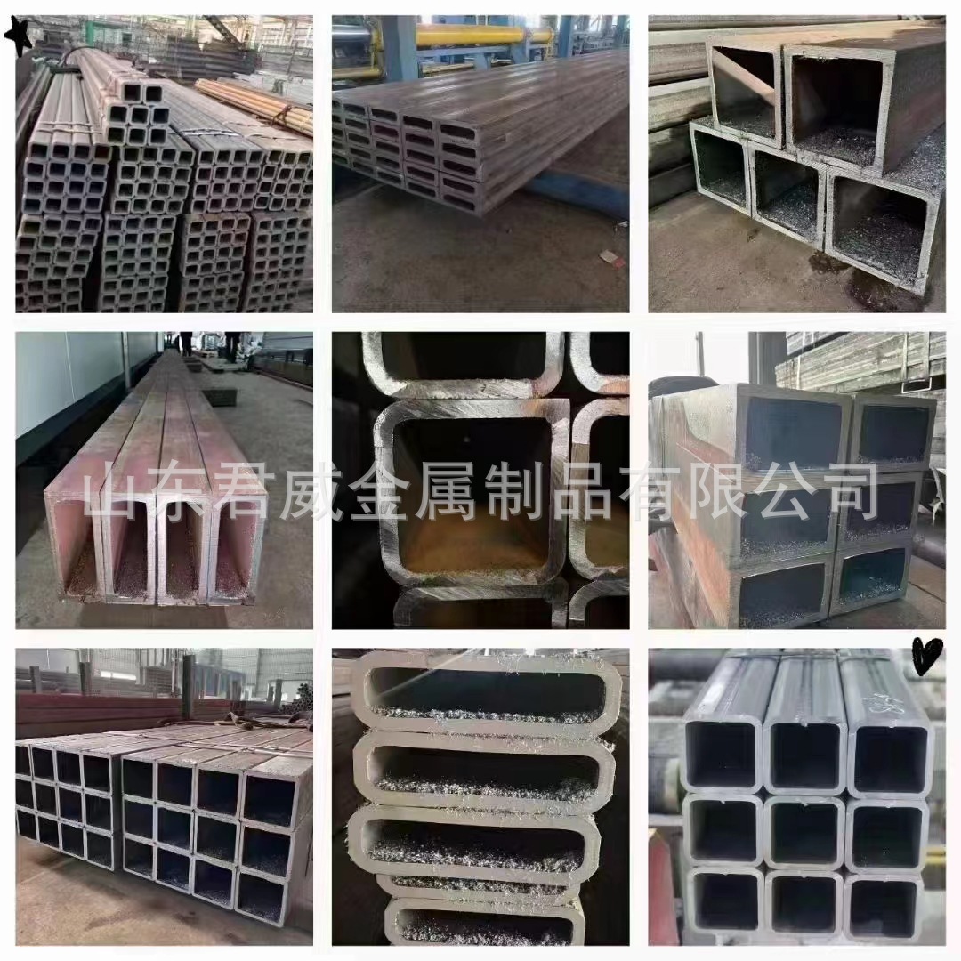 源头厂家加工幕墙用Q235B直角方管普拉丝管Q355B猛圆管改方矩型管