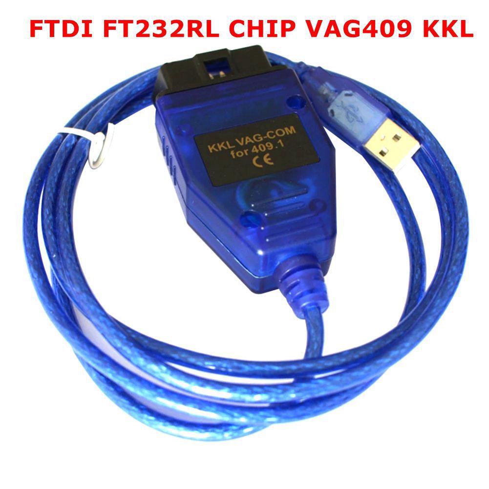 VAG KKL 409.1 OBD2 Cable VAG409 FTDI FT232RL 大众奥迪诊断线