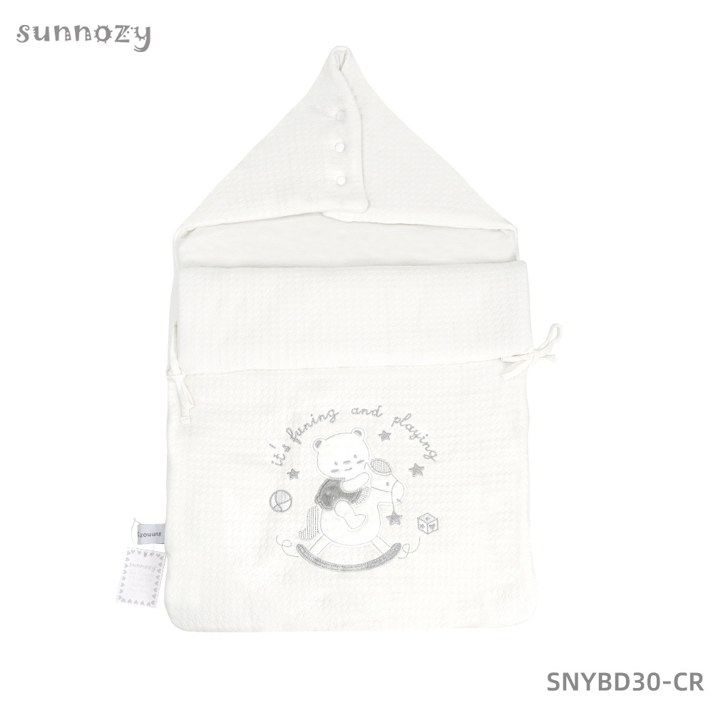 Toalla para bebé, manta de abrazo, saco de dormir, anti-shock, estilo de otoño e invierno para recién nacidos, anti-patada, edredón, encapuchado, nido de dormir, bebé