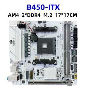 Brand New B450-Itx Motherboard Am4 Ryzen Dual-Channel Ddr4 Small Board M.2 with Wifi Desktop Computer Gigabit