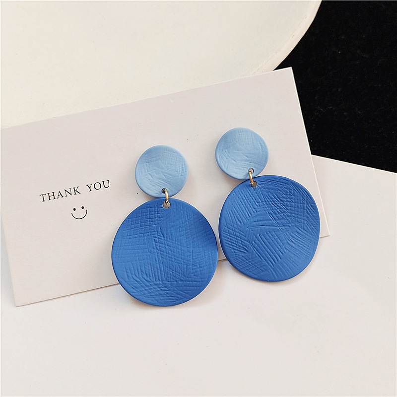 Geometric elegant retro matte earrings