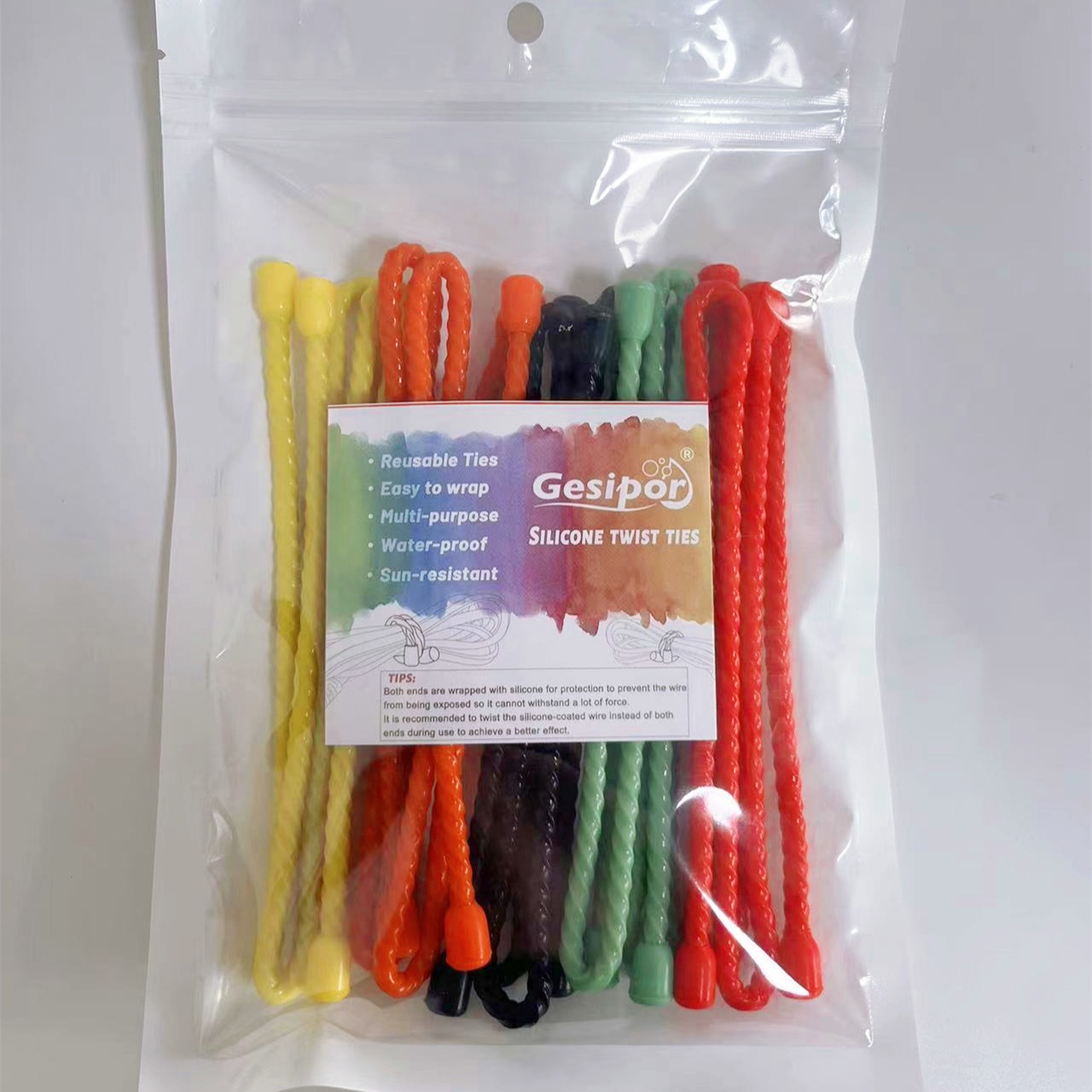 橡胶收纳绳，工具电缆线捆扎带硅胶捆绑带