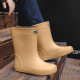 Cross-border Fashion Rain Boots Men's Outer Wear European and American Style Waterproof Shoes Non-slip Kitchen Rubber Shoes Outdoor Fishing Shoes for Men