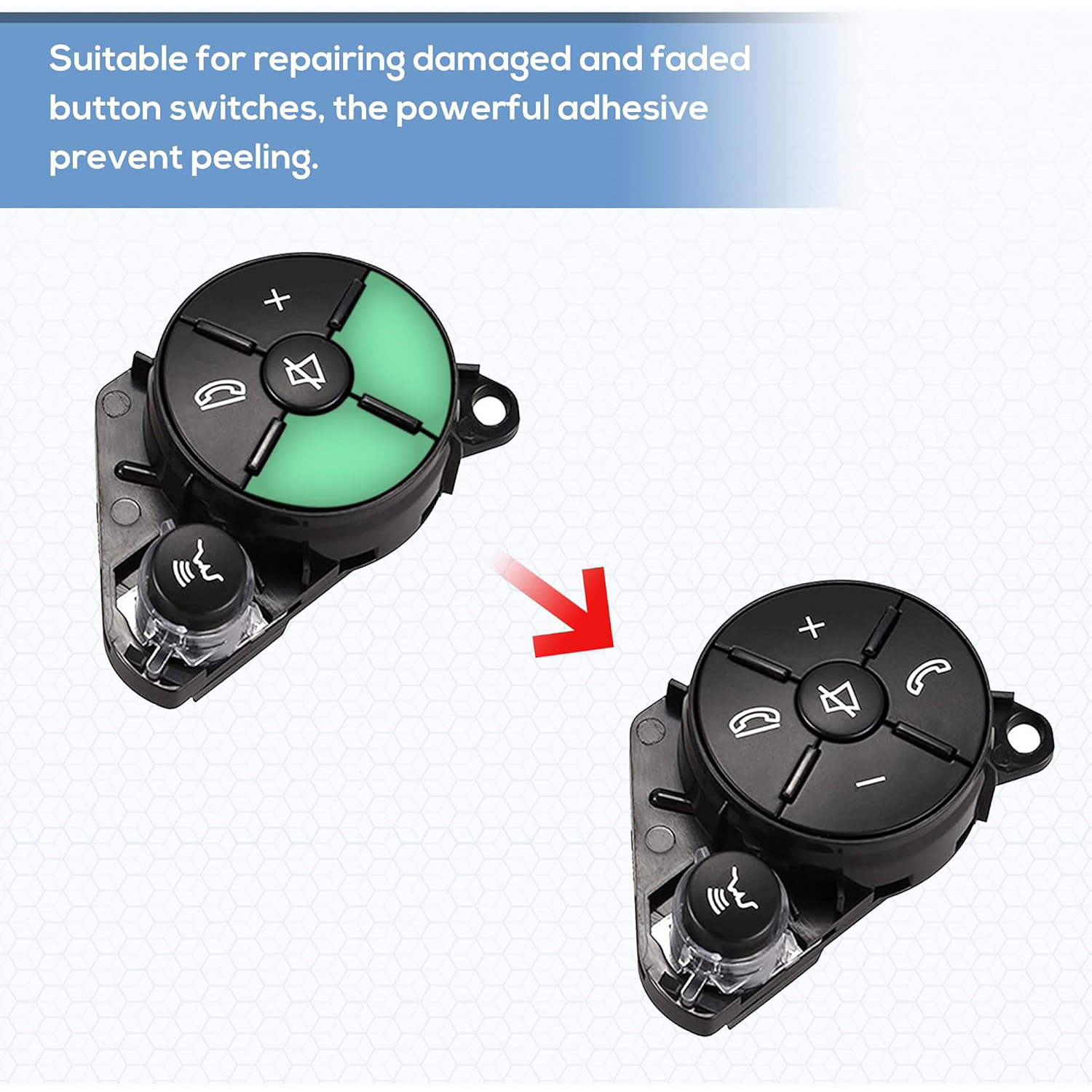 Amazon auto botón de reparación pegatinas Mercedes 2007 - 2014 AC central botón de reparación pegatinas image 3