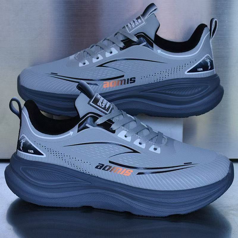 [Ultra-Light] Spring New Style Leather Waterproof Soft-Soled Non-Slip Running Shoes for Students, Lightweight Shock-Absorbing Sports Shoes and Casual Shoes