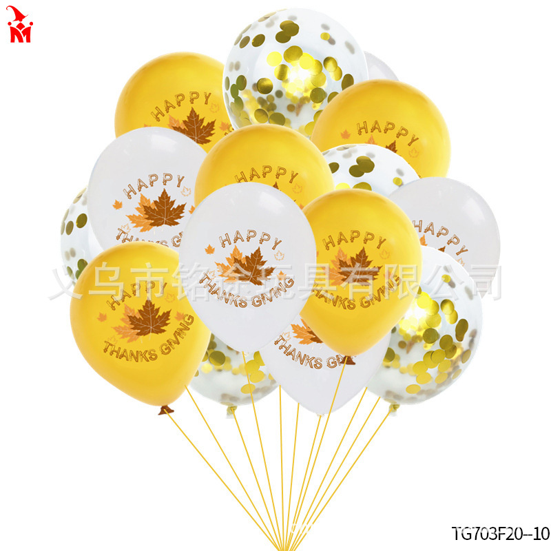 Acción de Gracias fiesta decoración traje de globo de Acción de Gracias accesorios de foto globo de película de aluminio globo de látex de Turquía