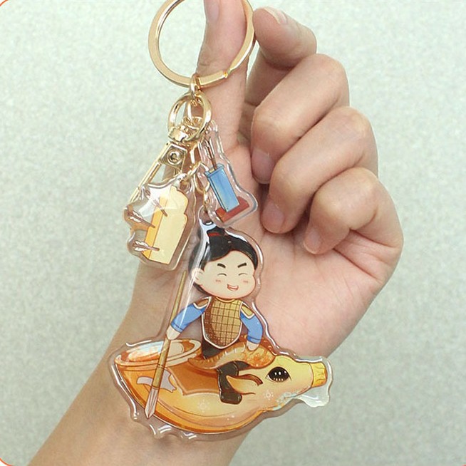 Datang Wenchuang Pendant Acrylic Glue Dropping Ladies City Wall Female Officials Horse Riding Archery Cuju Tumbler Keychain