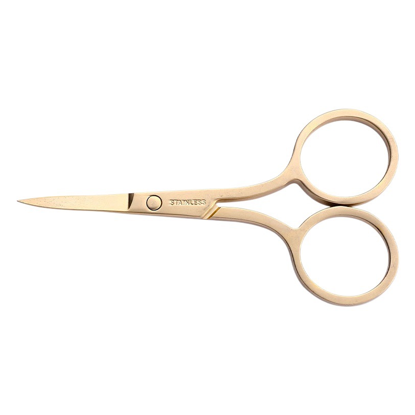 Tijeras de corte de pelo de cejas y nariz pelusa trimmer Acero inoxidable puntiagudo belleza maquillaje de pestañas pequeñas tijeras herramientas de reparación