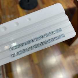 天然海蓝宝方形戒面裸石镶嵌戒指手链直角方裸石批发