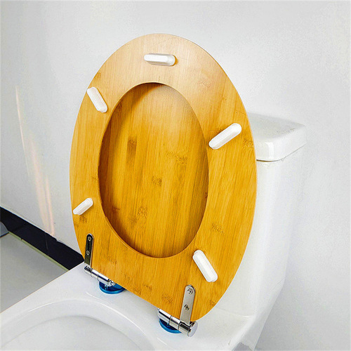 UG73 pure solid wood toilet seat thickened and durable old-fashioned head toilet new bamboo seat toilet board OVU type