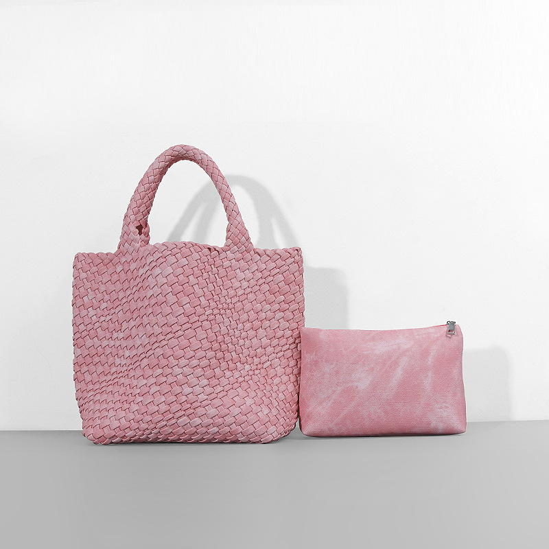 Bolso de cubo de cuero suave, bolso de tote tejido, bolso grande europeo y americano, bolso transfronterizo de comercio exterior de Amazon, bolso de canasta de verduras