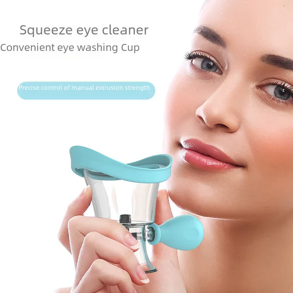 Cross-border eyewash recommended transparent eyewash irrigator to relieve eye fatigue dry squeeze silicone eyewash Cup