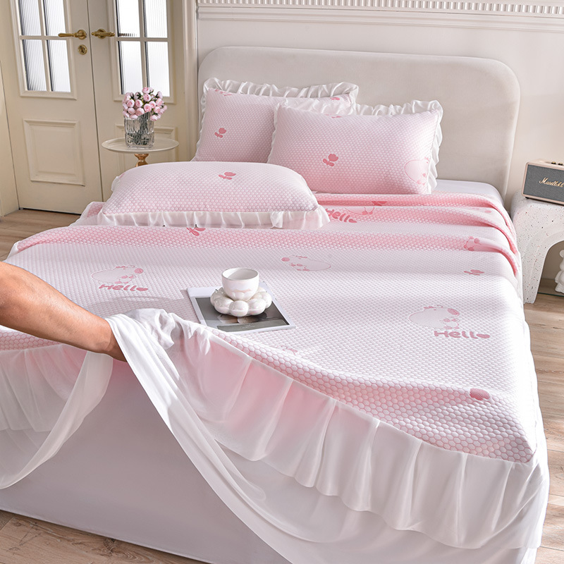 카피발라-핑크 베드 스커트 스타일 [A급-상큼하고 시원하며 숙면]