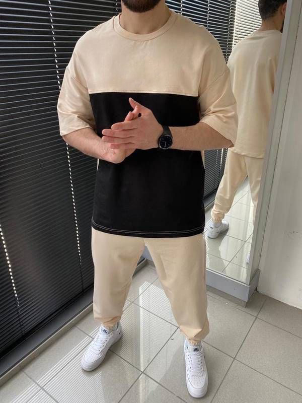 2024 nuevos hombres moda camiseta de manga corta pantalones otoño tendencia casual traje ME13 ML4