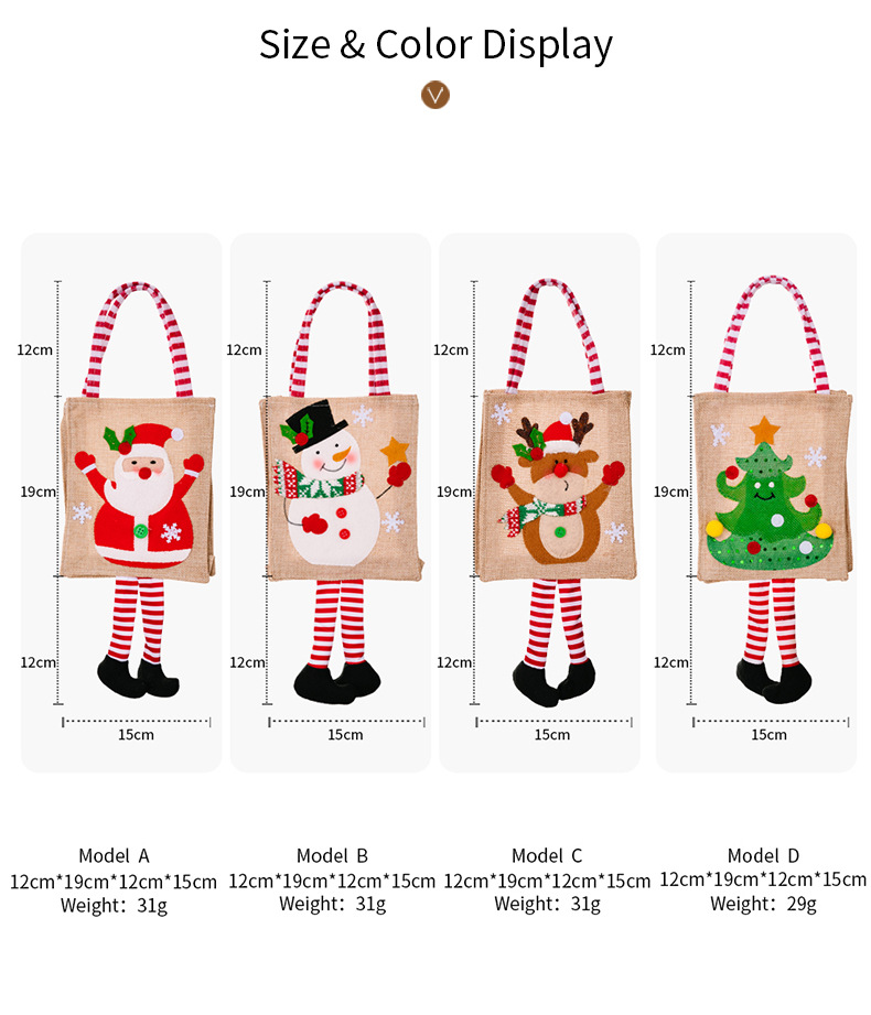 Christmas Cartoon Style Christmas Tree Snowman Cloth Party Gift Wrapping Supplies 1 Piece display picture 2