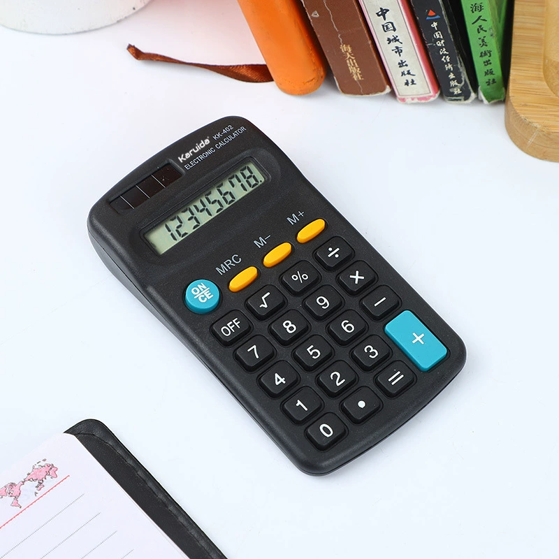 KK402 ручной подарочный калькулятор 8-значный мини-портативный студенческий карманный компьютер можно использовать в качестве гостевого логотипа