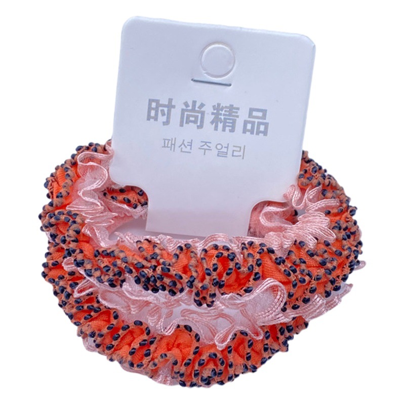 Venta caliente de dos piezas Tarjeta de pedido de doble capa de encaje banda de goma banda de pelo cuerda de dos yuanes tienda accesorios para el cabello accesorios para la cabeza puesto